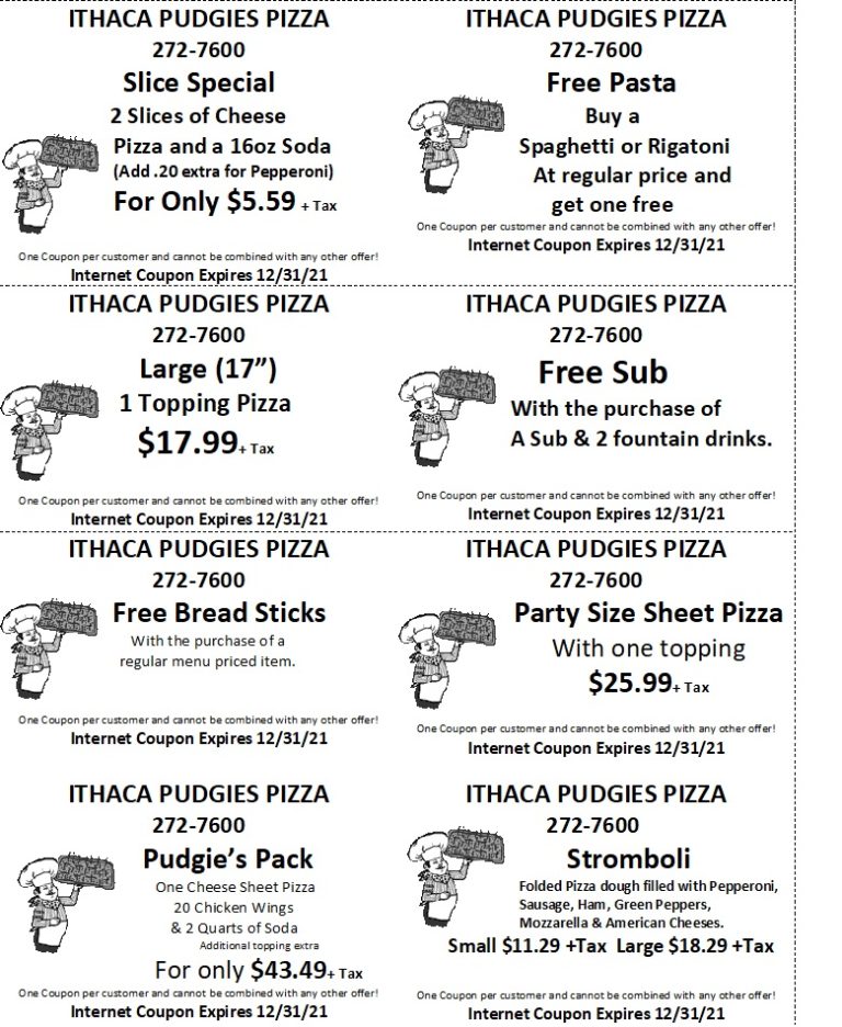 Coupons | Pudgies Ithaca